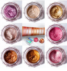 Face Highlighter Jelly Gel Mermaid Eyeshadow Glow Body Glitter Festival Makeup Iluminador Gold Liquid Highlighter Bronzer - ProTrendyz