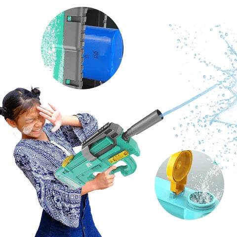 New P90 Electric Water Gun High-Tech Kids Toys Outdoor Beach Pool Large Capacity Summer Gel Blasting Water Gun For Adults - ProTrendyz