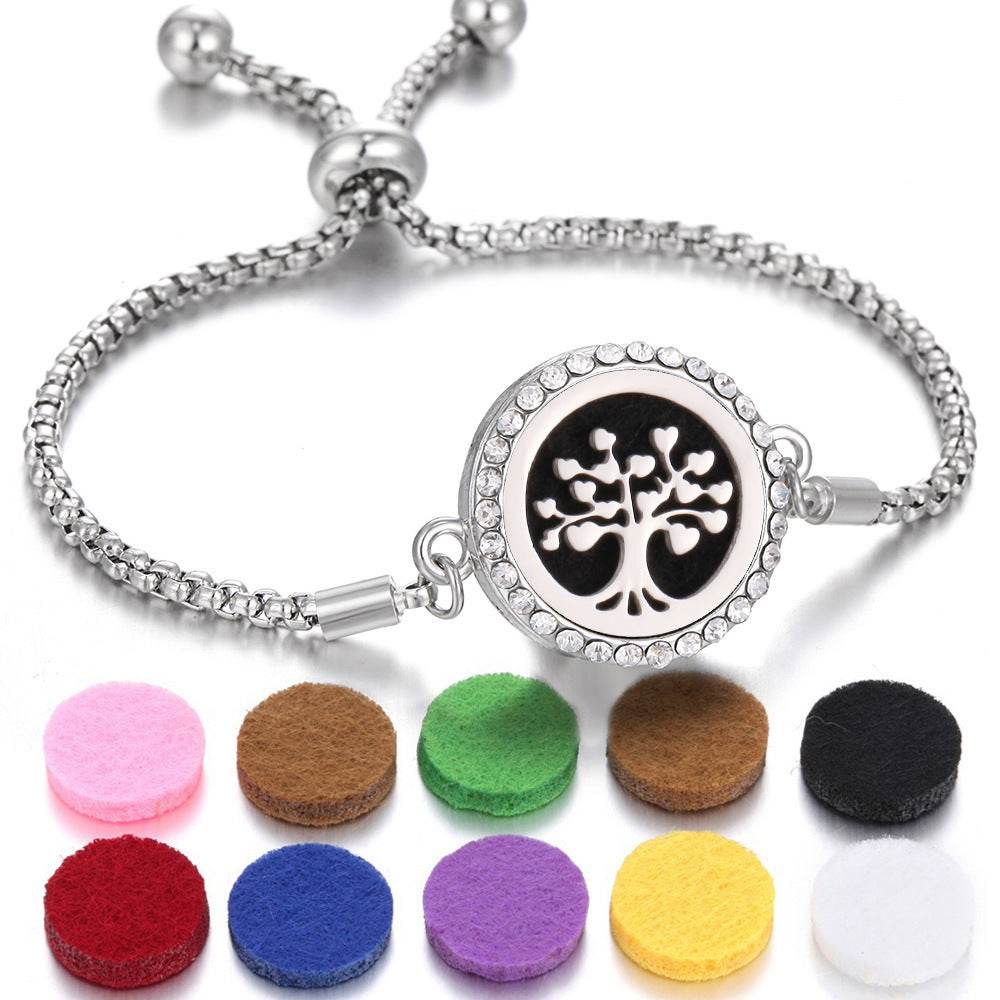 2024 New Kaleidoscope Aromatherapy Bracelet Perfume Essential Oil Diffuser Locket Bracelet Charms Women Aroma Diffuser Jewelry - ProTrendyz