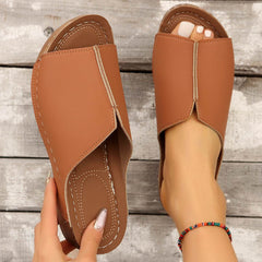 Fashion Solid Wedges Sandals Summer Casual Peep-toe Slippers Outdoor Thick Sole Heightening Slides Shoes Women - ProTrendyz