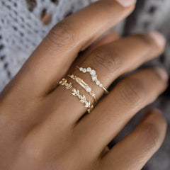 Gold Ring Fashion Ladies Three-piece Set - ProTrendyz