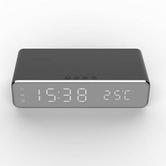 LED Electric Alarm Clock With Wireless Charger Desktop Digital Despertador Thermometer Clock HD Mirror Clock Watch Table Decor - ProTrendyz