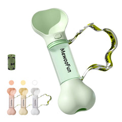 Mewoofun Pet Dog Water Bottle Feeder Bowl 2 in 1 Leak Proof Portable Food Bottle Pets Outdoor Travel Drinking Include Poop Bag - ProTrendyz
