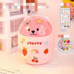 Desktop Trash Can Desk Organizer Bucket Office Mini Bear Trash Can - ProTrendyz