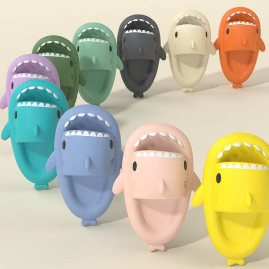 Adult's Slippers Indoor Outdoor Funny Shark Cartoon - ProTrendyz