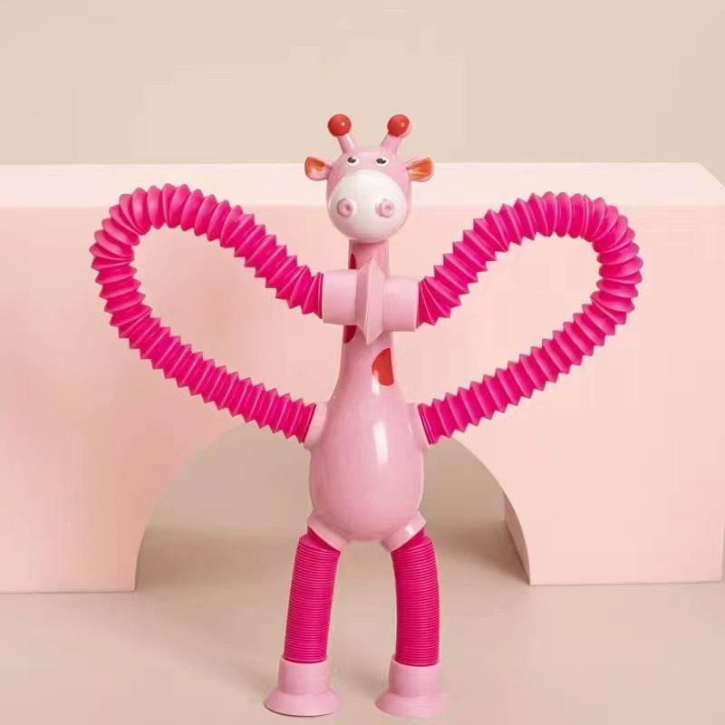 Giraffe Tubes Sensory Toys Novelty Spring Fidget Toy Stretch Tube Stress Relief Toy For Kid Birthday Gift Party Favors - ProTrendyz