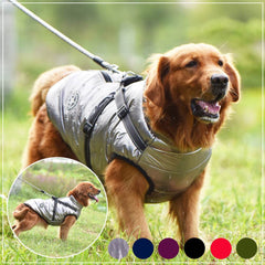 Waterproof Dog Clothes Winter Dog Coat With Harness Warm Pet Clothing Big Dog Jacket Chihuahua Labrador Coat Costume - ProTrendyz
