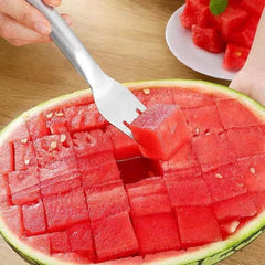 2 In 1 Watermelon Fork Slicer Multi-purpose Stainless Steel Watermelon Slicer Cutter Kitchen Fruit Cutting Fork Fruit Divider Kitchen Gadgets - ProTrendyz