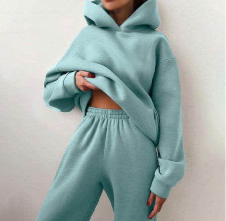 Women's Casual Hooded Sweater Two-piece Suit Clothes Hoodie Tracksuit - ProTrendyz