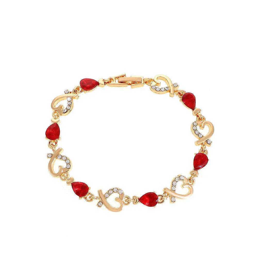 Hollow Love Bracelet With Rhinestones Fashion Temperament Heart-shaped Bracelet For Valentine's Day Gift Jewelry - ProTrendyz