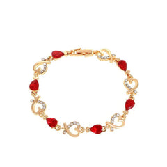 Hollow Love Bracelet With Rhinestones Fashion Temperament Heart-shaped Bracelet For Valentine's Day Gift Jewelry - ProTrendyz