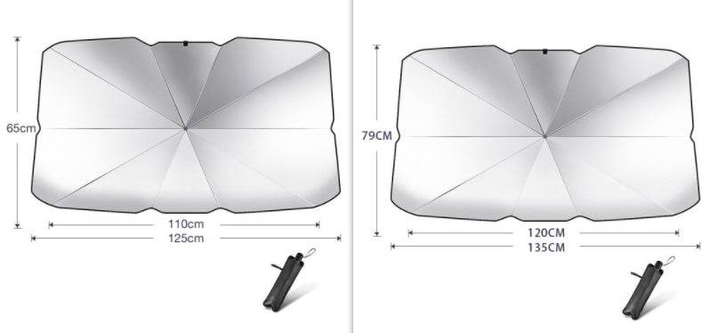 Foldable Car Windshield Sun Shade Umbrella UV Protection Heat Insulation Parasol Auto Front Window Cover Interior Protector Summer Gadgets - ProTrendyz