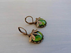 Fashion Jewelry Women's Earrings Hanging Vintage Dragonfly Pendant Earring Boho Chakra Blue Moonstone Drop Earrings For Women Wedding Charm Ethnic Jewellery - ProTrendyz