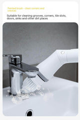 Electric Scrubber Cleaning Wall Long Handle Elbow Telescopic Multifunction Cleaning Brush - ProTrendyz
