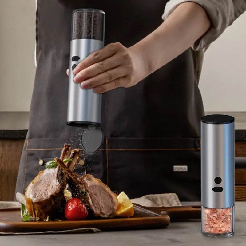 Electric Food Corn Soybean Salt And Pepper Grinder Mill Machine Rechargeable Electric Pepper And Salt Grinder Set With LED Kitchen Gadgets - ProTrendyz
