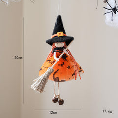 Halloween Mesh Broom Girl Angel Christmas Tree Pendant