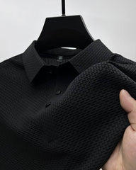 Mesh Ice Silk Short Sleeve T-shirt Mens Clothing - ProTrendyz