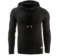 Men's Jacquard Sweater Long-sleeved Hoodie Warm Color Hooded Sweatshirt Jacket - ProTrendyz