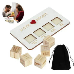 Wooden Date Night Dice Wooden Date Night Ideas Game Dice Romantic Couple Date Night Game Action Decision Dice Games For Couple - ProTrendyz