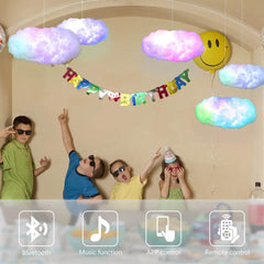 USB Cloud Light APP Control Music Synchronization 3D RGBIC Ambient Light Lightning Simulation Clouds Bedroom Room Light - ProTrendyz