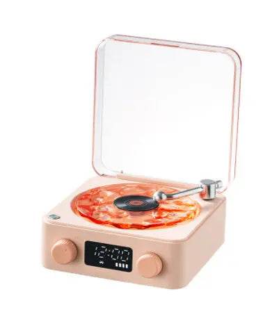 Retro Turntable Speaker Wireless Bluetooth-compatible 5.0 Vinyl Record Player Stereo Sound With White Noise RGB Projection Lamp Effect - ProTrendyz