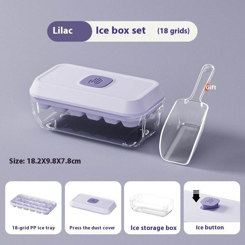 32 Grid Silicone Ice Cube Tray Mould With Lid Shovel Storage Box Remove With One Click Ice Maker DIY Whiskey Cocktail Tools Summer Kitchen Gadgets - ProTrendyz