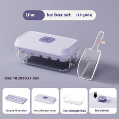 32 Grid Silicone Ice Cube Tray Mould With Lid Shovel Storage Box Remove With One Click Ice Maker DIY Whiskey Cocktail Tools Summer Kitchen Gadgets - ProTrendyz