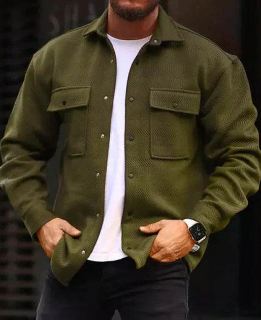 Coat Men Polo Collar Top Men Fashion Work Clothes - ProTrendyz