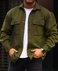 Coat Men Polo Collar Top Men Fashion Work Clothes - ProTrendyz