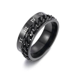 Roman Letter Rotatable Chain Rings Men Digital Titanium Steel RingFor Couple High Quality Multifunctional Bottle Opener Ring Spinner Jewelry Punk Gifts US - ProTrendyz