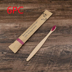 10Pcs Colorful Toothbrush Natural Bamboo Tooth Brush Set Soft Bristle Charcoal Teeth Eco Bamboo Toothbrushes Dental Oral Care - ProTrendyz