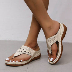 Clip Toe Wedge Sandals Women Summer Flip Flops Slippers Beach Shoes - ProTrendyz