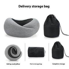 Soft Memory Foam Travel Neck Pillow U Shape Adjustable Support Comfortably Sleeping On Plane Car Office Noon Break - ProTrendyz