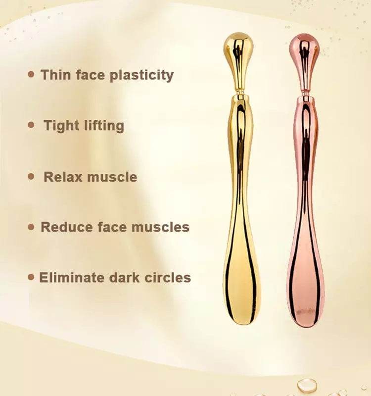 Eye Cream Stick Roller For Face Metal Spatula Puff Applicator Eye Cream Massager Facial Cream Massage Sticks Eye Metal Makeup Spatula Eye Wand 10cm - ProTrendyz