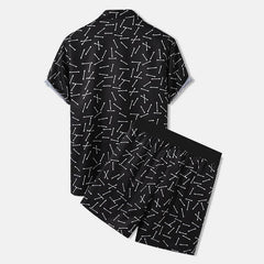 Streetwear Short Sleeve Beach Shirt With Short Pants Casual Men Clothing Outfits - ProTrendyz