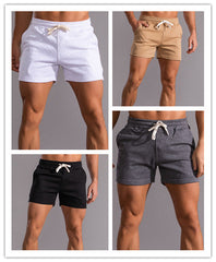 Solid Color Men's Sports Running Fitness Casual Shorts