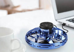 Mini Fingertip Gyro Interactive Decompression Toy Drone LED UFO Type Flying Helicopter Spinner Toy Kids - ProTrendyz