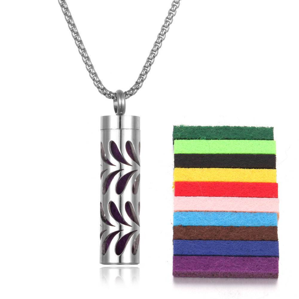 Aromatherapy Pendant Perfume Bottle Essential Oil Titanium Steel - ProTrendyz