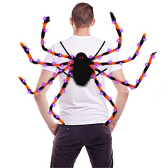 Halloween Spider Backpack Nine LED Modes Plush Sugar Bag