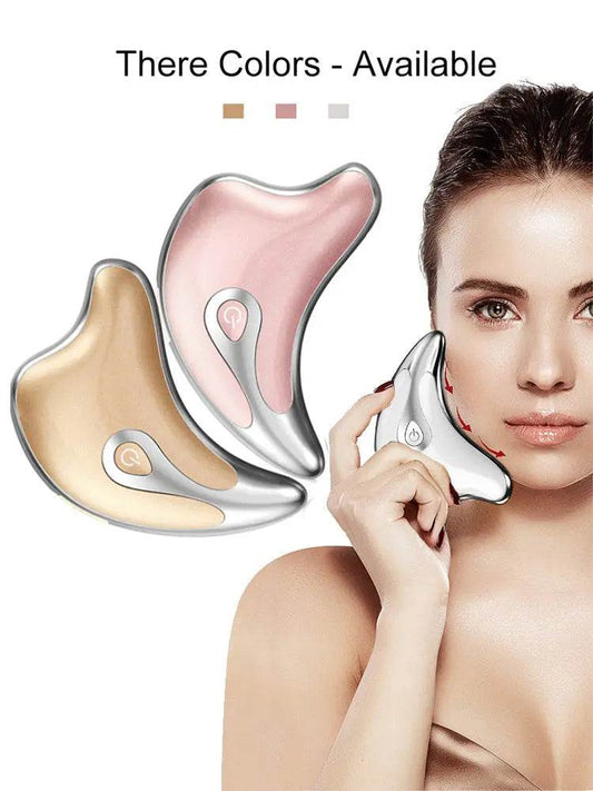 Gua Sha Scraper Facial Massager Face Lifting Slimming LED Light Microcurrent Skin Rejuvenation Electric Body Gouache Massage US - ProTrendyz