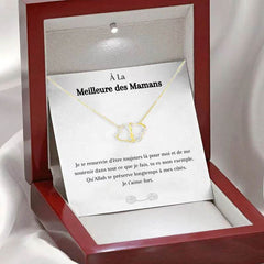 Fashion Double Heart Love Necklace With Rhinestones Inlaid Zircon Mother Valentine's Day Gift - ProTrendyz