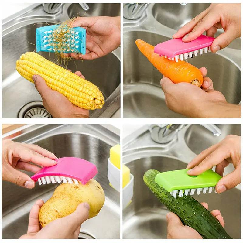 Creative Kitchen Knife And Fork Chopsticks Cleaning Brush With Suction Cup Fruit And Vegetable Cleaning Brush Kitchen Cleaning Brush Convenient Make Life Easier - ProTrendyz