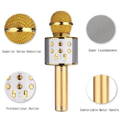 Wireless Microphone Portable Bluetooth Mini Home Ktv For Music Playing Singing Speaker Player - ProTrendyz