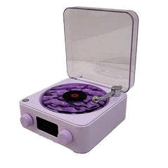 Retro Turntable Speaker Wireless Bluetooth-compatible 5.0 Vinyl Record Player Stereo Sound With White Noise RGB Projection Lamp Effect - ProTrendyz