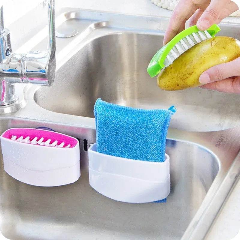 Creative Kitchen Knife And Fork Chopsticks Cleaning Brush With Suction Cup Fruit And Vegetable Cleaning Brush Kitchen Cleaning Brush Convenient Make Life Easier - ProTrendyz
