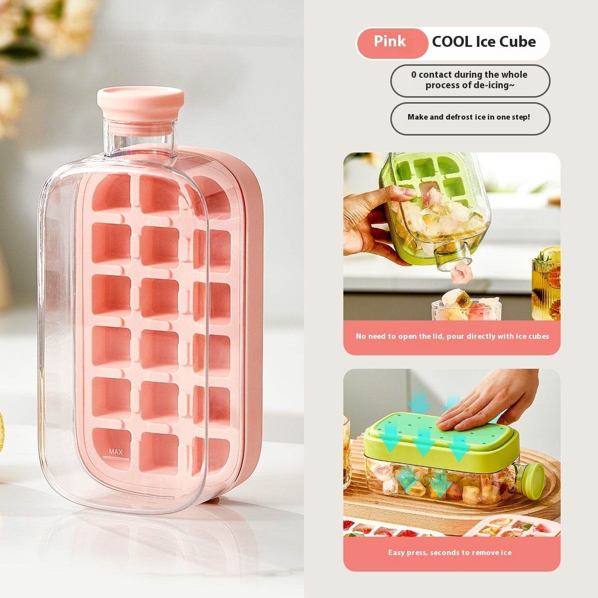 One-Click Molding Cooling Cup,Instant Ice Maker,Zero-Contact Design,Straw Included,Curling Mold,Portable & Stylish Chilled Drink - ProTrendyz