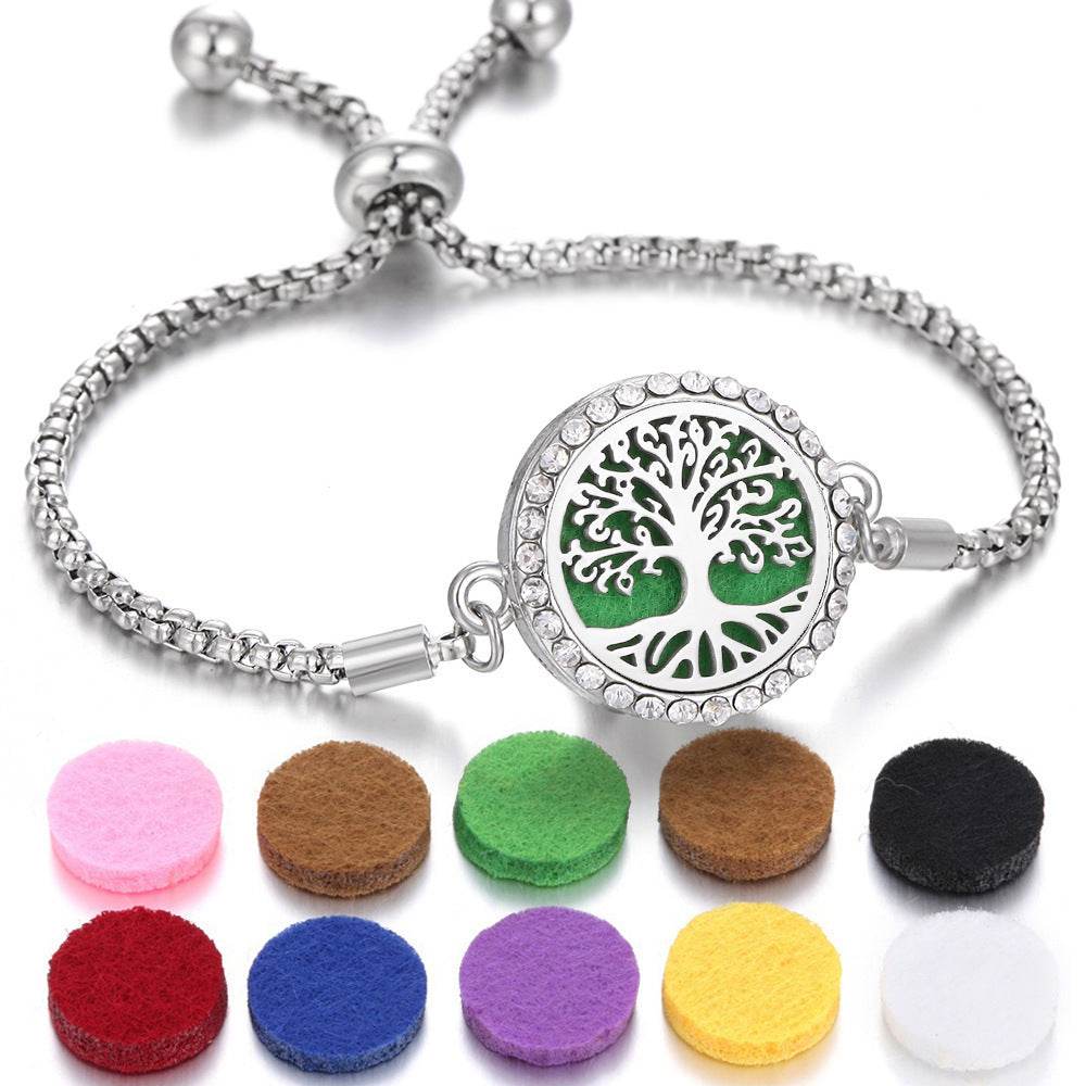 2024 New Kaleidoscope Aromatherapy Bracelet Perfume Essential Oil Diffuser Locket Bracelet Charms Women Aroma Diffuser Jewelry - ProTrendyz