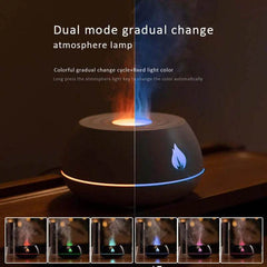 Flame Humidifier Aromatherapy Diffuser 7 Colors Light Home Air Humidifier 130ML USB Room Fragrance Essential Oil Diffuser Dry Nose - ProTrendyz