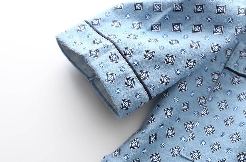 Brushed Cloth Long-sleeved Lapel Pajama Set - ProTrendyz
