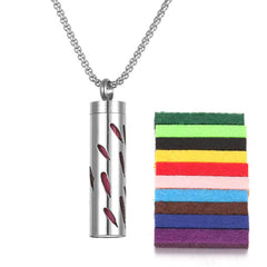 Aromatherapy Pendant Perfume Bottle Essential Oil Titanium Steel - ProTrendyz